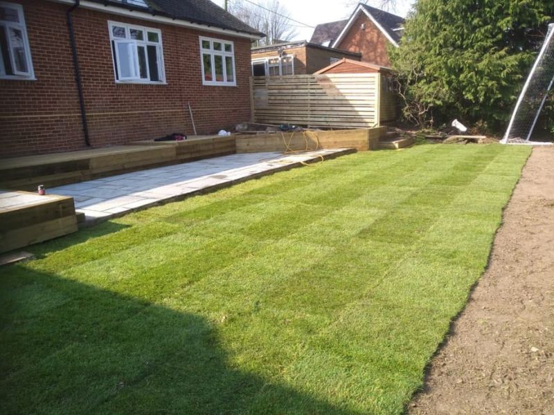 Rear garden turfing project