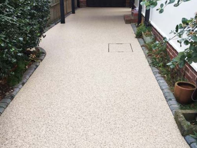 Resin patio installation