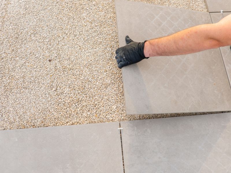 Block paved driveway installation